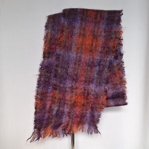 Cushendale made In Ireland Mohair And Wool Blend Plaid Scarf
